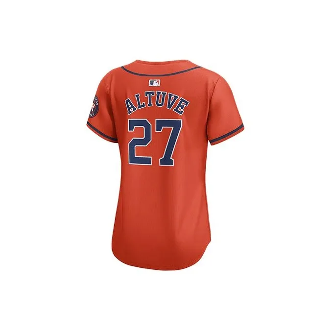 Nike José Altuve Houston Astros Baseball Jacket Women's Orange-1