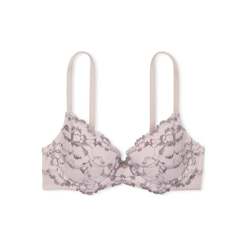 Victoria's Secret PINK BODY BY VICTORIA Lightly Lined Smooth Demi Bra/Gc Bra Women's Gray Lilac-0