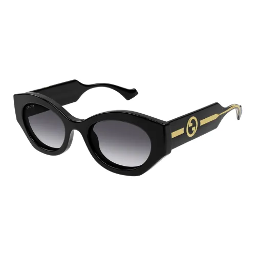 GUCCI La Piscine Oval Frame Sunglasses