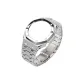 Silver Sanded Watch Case and Strap