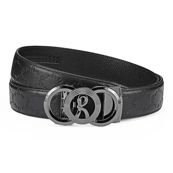 ROBERTA DI CAMERINO Top Grain Cow Leather Belts Men's Gunmetal 3.45cm