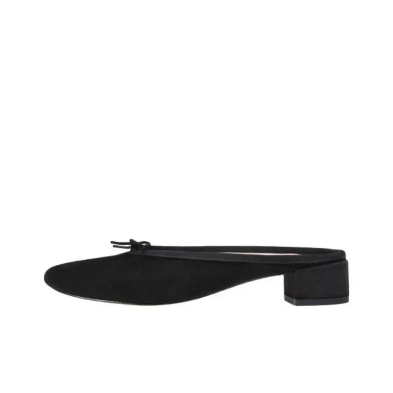 Repetto Closed Toe Slippers 3cm Women's Black-0