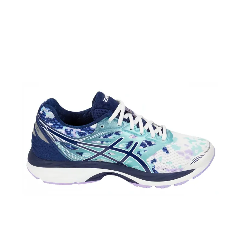 Asics Gel-Cumulus 18 Anti-Slip And Wear-Resistant Breathable Low-Top Running Shoes Women's Blue White-1