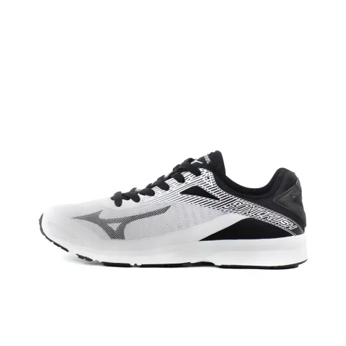 Mizuno Sonic Anti-Slip Wear-Resistant Breathable Lightweight Low-Top Running Shoes Men's White