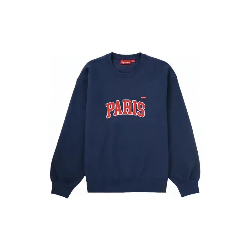 Supreme San Francisco Shop Small Box Crewneck Paris-Marine/Paris 