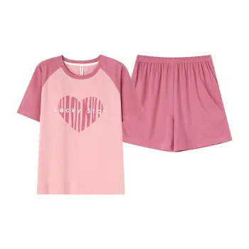 Follow The United States Pajama Set Pad Style Women's Fuchsia
