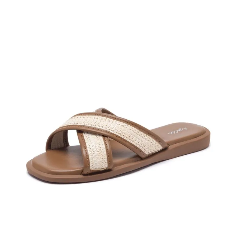 AGSDON Quiet Slide Slippers 1.5cm Women's-1