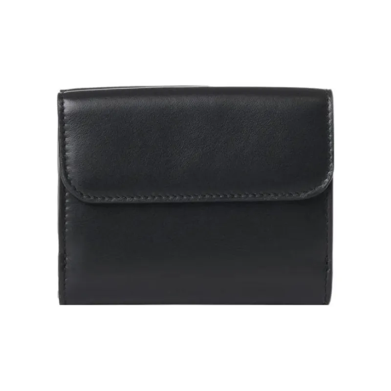 Chloe Shiny Calfskin Wallet Women's Black-1