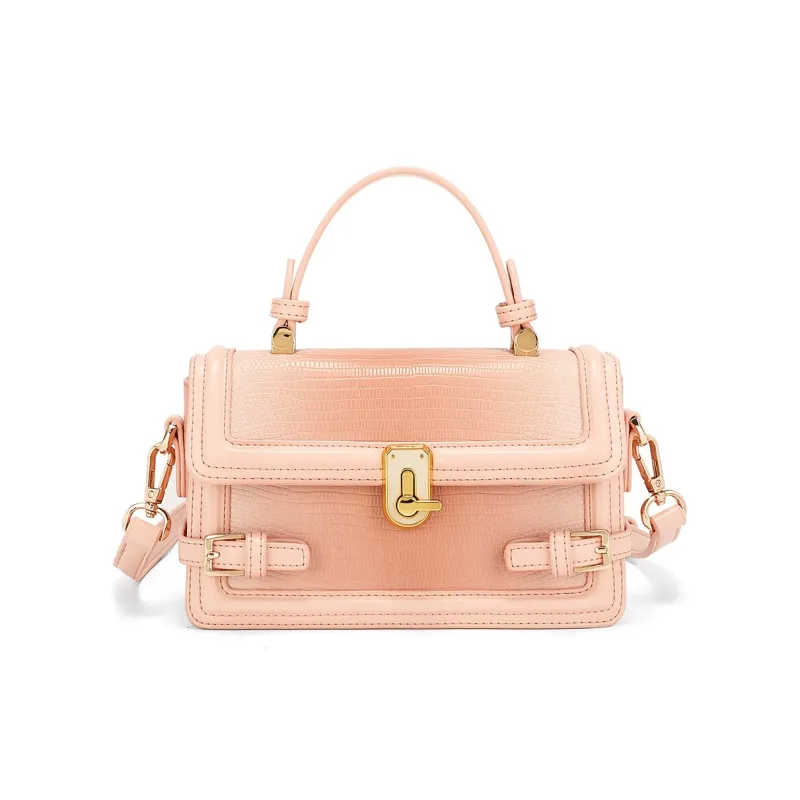 MEXICAN Polyurethane Shoulder Bag, Kelly Bag, Crossbody Bag, Handbag Regular Women's Cherry Blossom Pink-0