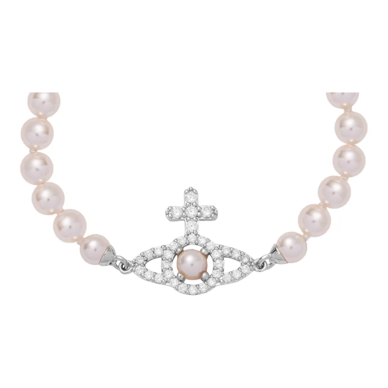 Vivienne Westwood Platinum Plated Pearl Bracelets Women's Silver White-2