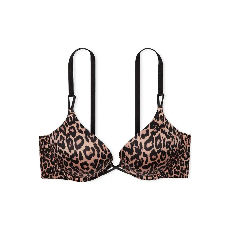 Victoria's Secret VERY SEXY Bombshell Add 2 Cups Smooth Push Up Bra/SL Bra Women's Leopard Print-0