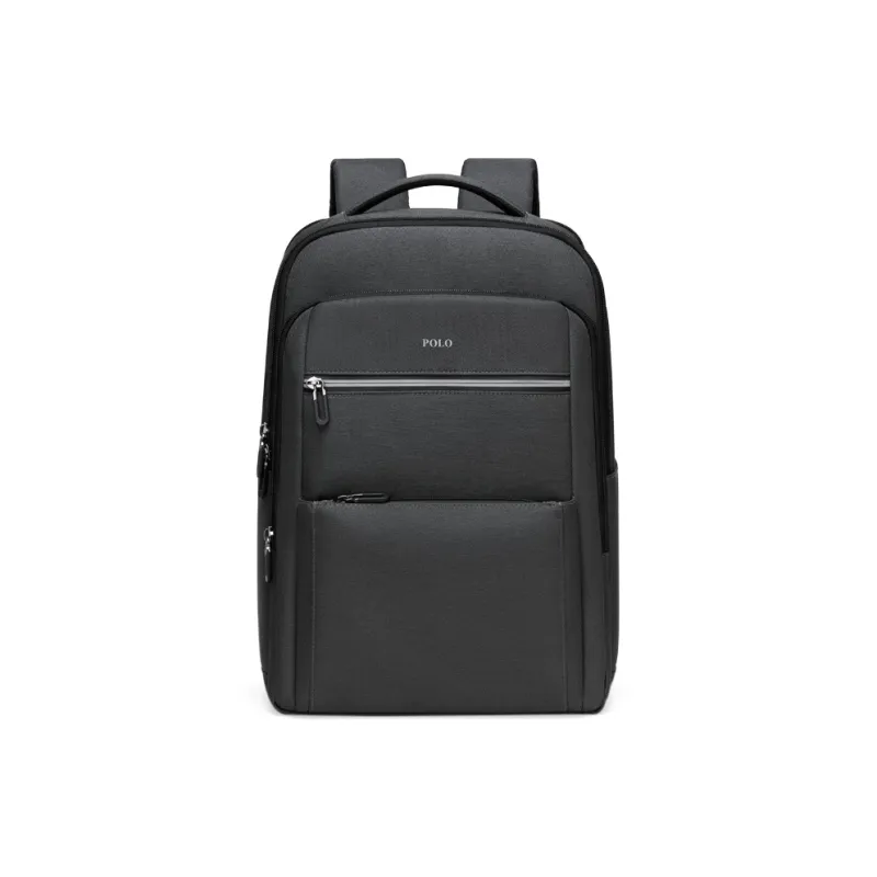 POLO Fabric 17.3 Inches Computer Graduation Travel Backpack For Men Backpack Extra Large Men's Gray-1