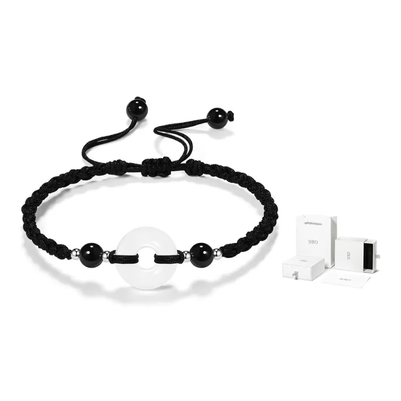NRO Multicolor Cord Fortune Bead Bracelet Pair Unisex-12