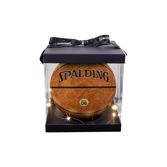SPALDING Pilot Collection 77 739Y Moisture Absorbing Leather PU Basketball PILOT 06 Brown Size 7 Training Unisex-0