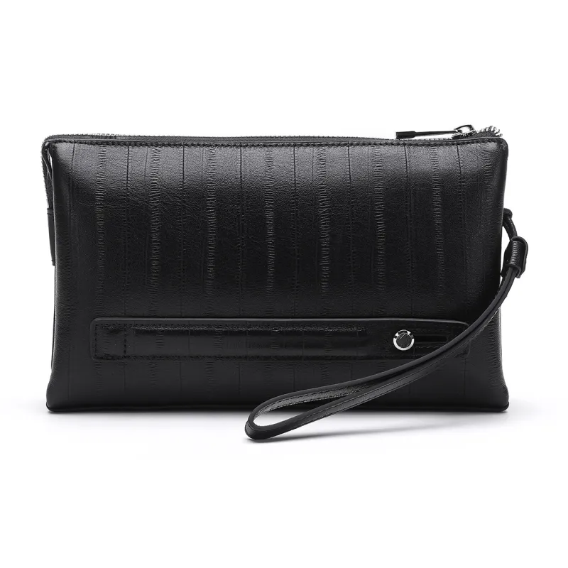 ELLE HOMME Cow Leather Clutch Regular Men's Black-3