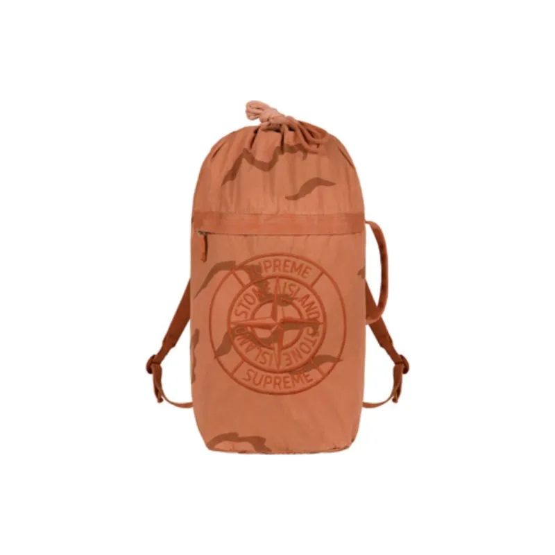 Supreme Stone Island Collaboration SS19 Fabric Travel Bag Backpack Unisex Desert-0