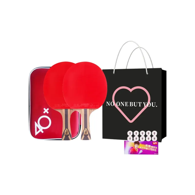 DHS Ping Pong Paddles Unisex Teak, Carbon Red/Black-4