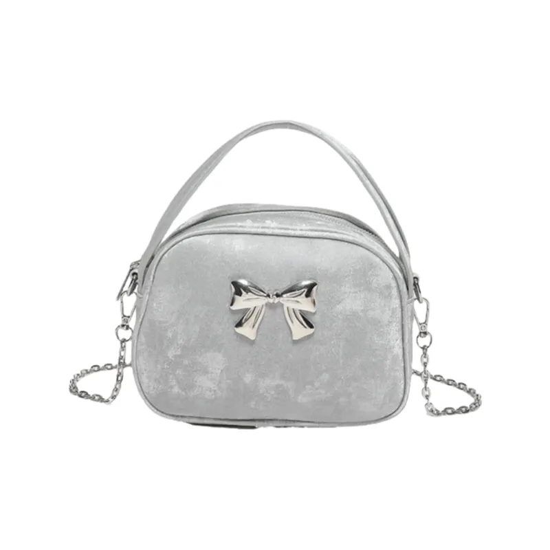 NOMK PU Crossbody Handbag Regular Women's Black/White/Pink/Blue/Silver-18