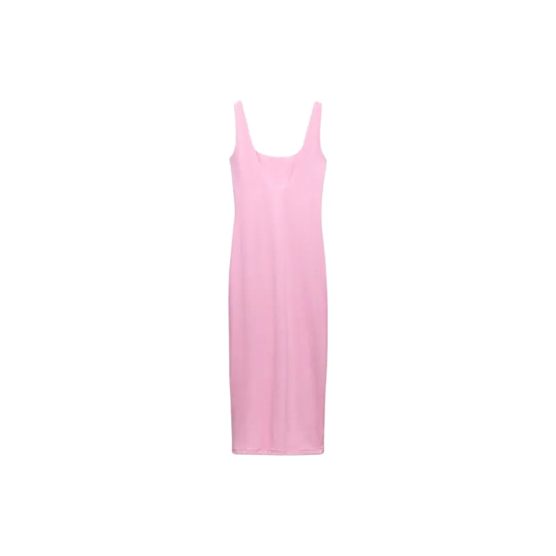 ZARA Slip Dresses Women's Light Pink Red-1