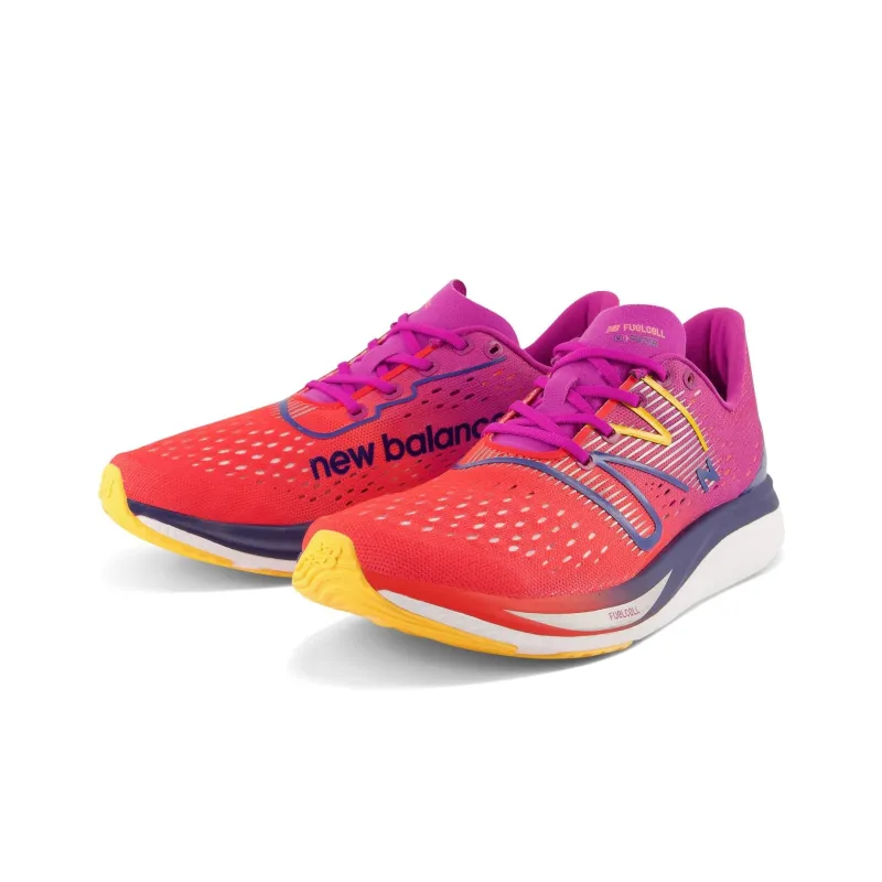 New Balance FuelCell SuperComp Pacer Shock Absorbers Low Top Running Shoes Women's Red Purple Color-2