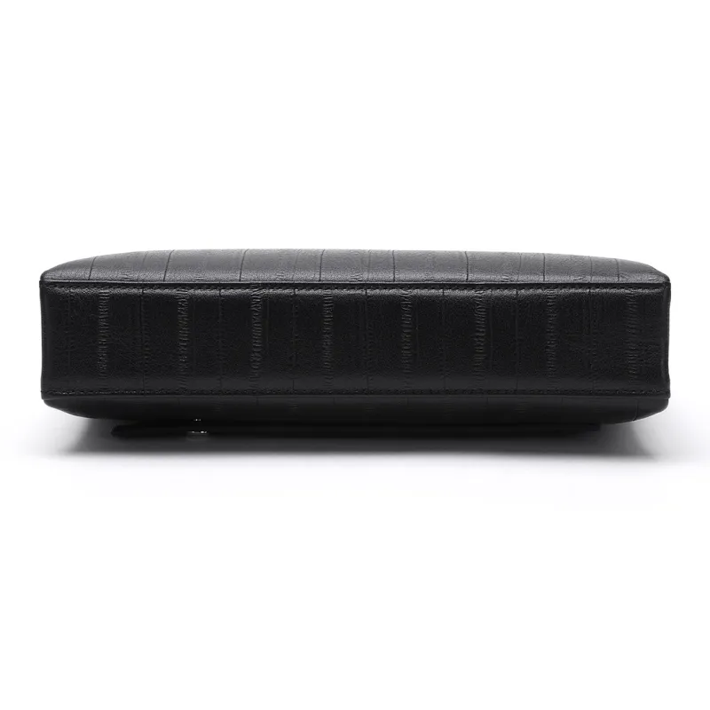 ELLE HOMME Cow Leather Clutch Regular Men's Black-4
