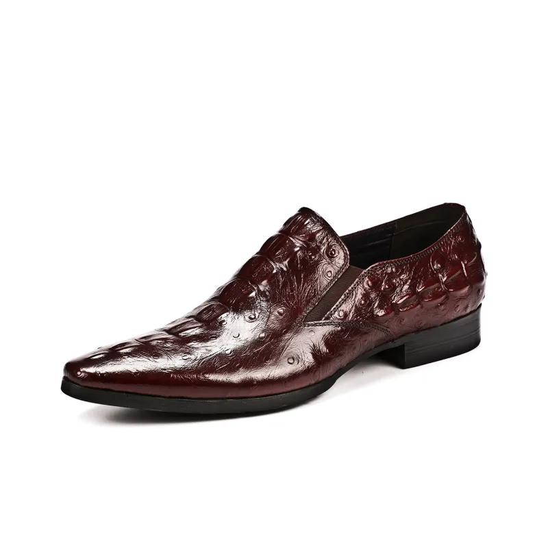 ASTON M.JAZZ Dress Shoes Men Low Top Black/Burgundy/Brown-6