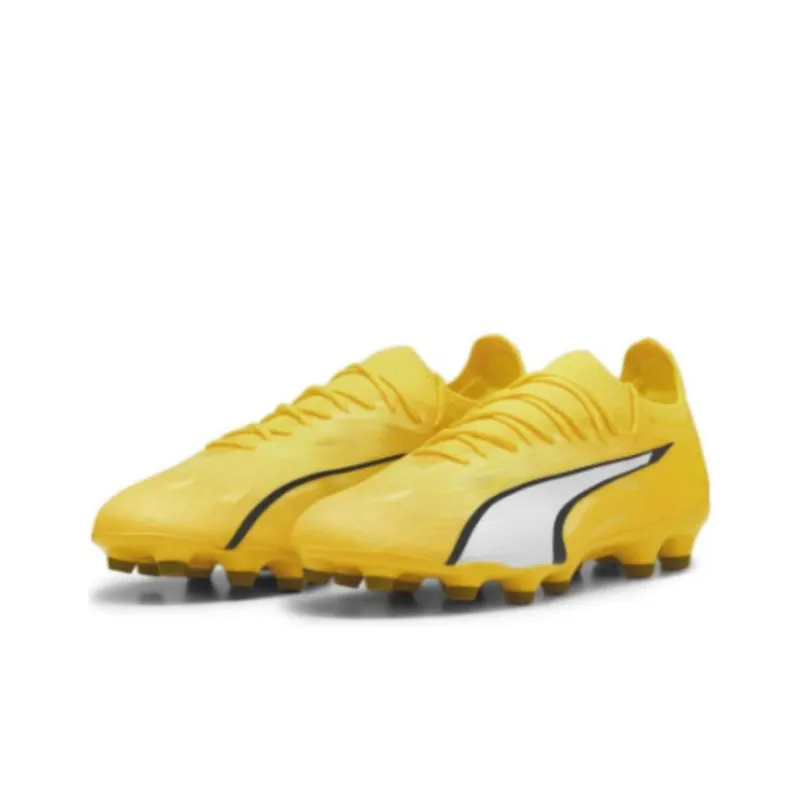 PUMA Ultra Ultimate AG Short Rubber Studs HG Short Rubber Studs Slip Resistant Soccer Shoes Men's Yellow-2