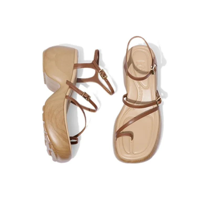 ZSAZSAZSU Strap Sandals 6.5cm Women's Dark Brown-3