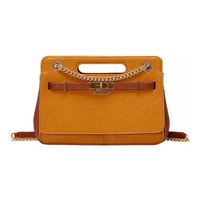 Laurence & Chico Top Grain Cow Leather Crossbody Handbag Shoulder Bag Medium Size Women's Brown-0