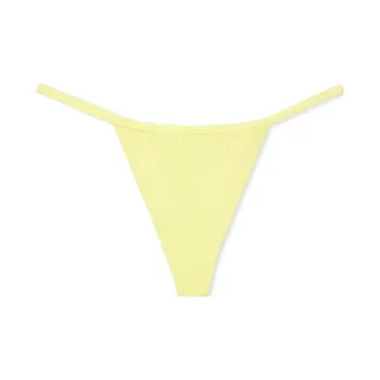 Victoria's Secret Stretch Cotton V-String Panty/Citron Glow Underpants Women's 1 Pack Yellow