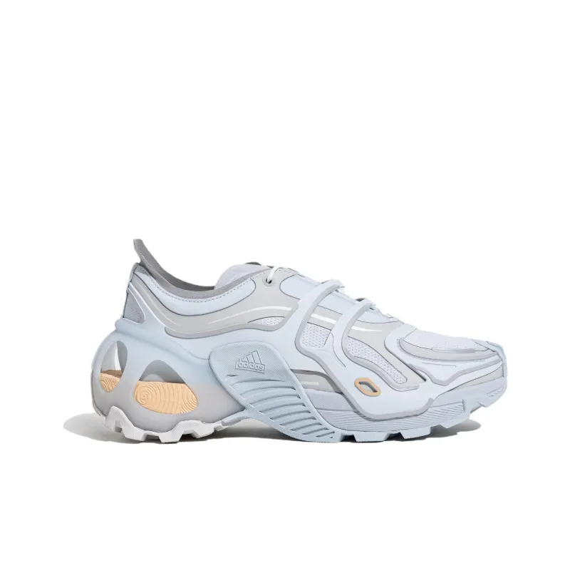 Adidas Cushioning Anti Slip And Wear Resistant Low Top Casual Running Shoes Unisex Blue Gray White-1