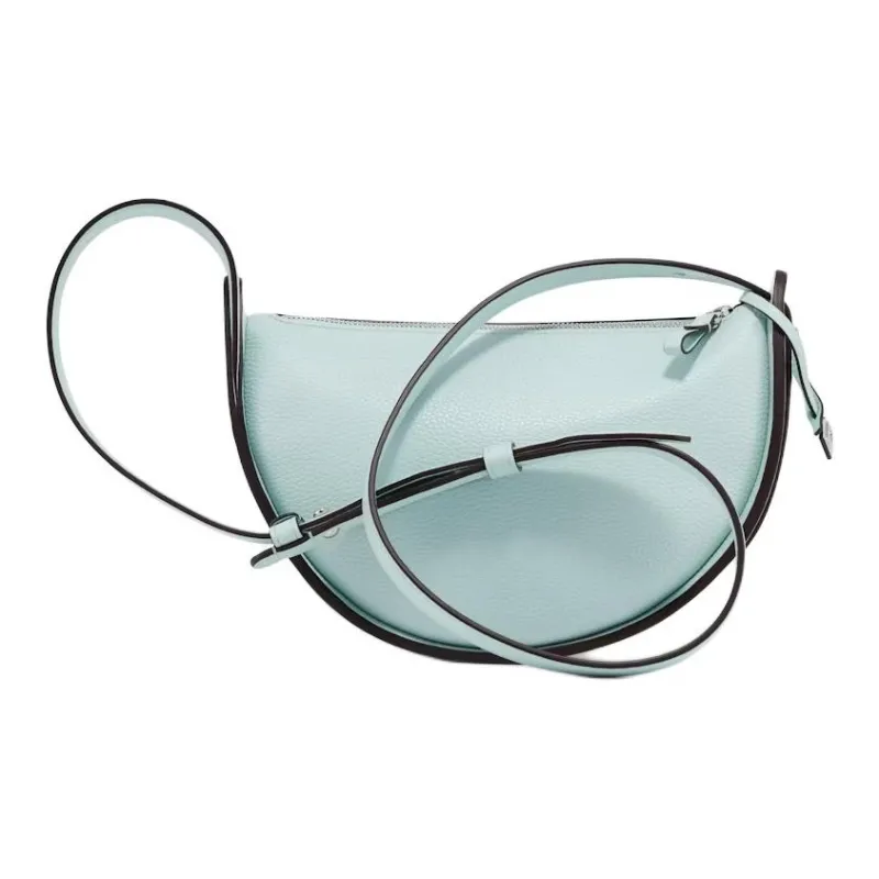 Delvau Mozart Grain Calfskin Shoulder Bag Crossbody Bag Handbag Women's Celadon Green-4