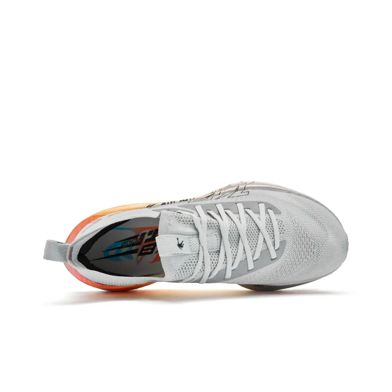 QIAODAN Flying Shadow PLAID 1.5 Running Shoes Men Low Top Gray Silver Jelly Orange-3