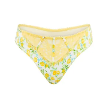 Victoria's Secret PINK Adore Me Svana Thong Panty / Luscious Lemons Underpants Women's 1 Pack Lemon