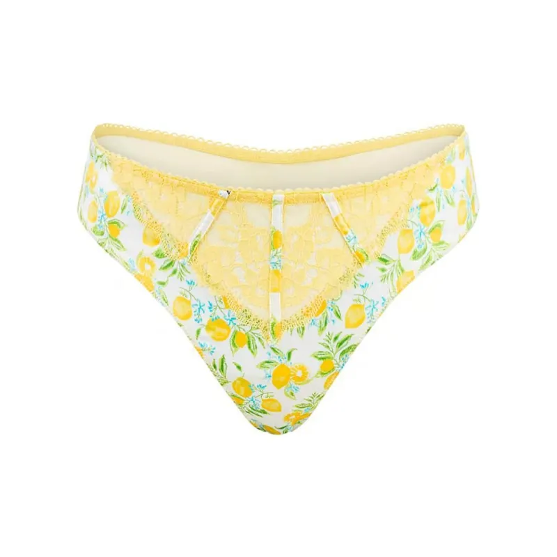 Victoria's Secret PINK Adore Me Svana Thong Panty / Luscious Lemons Underpants Women's 1 Pack Lemon-0
