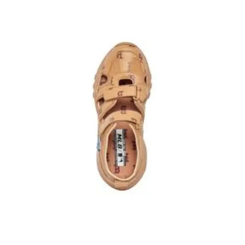 MLB Sandal Chunky Mask Mask Monotive Boston Red Sox Boston Red Sox Clogs Unisex Brown-3