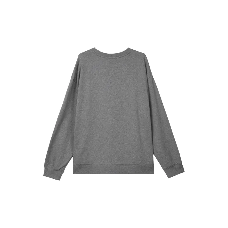 CALVIN KLEIN Sweatshirt Ls Standard Logo Terry Crew Sweatshirt Men's Gray-1