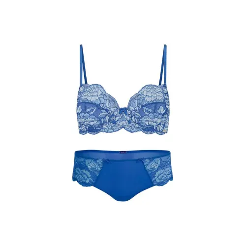 Victoria's Secret PING ADORE ME Chelsi Hipster Panty/Amparo Blue Underwear Set Women's Blue
