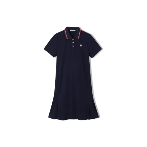 Elle Active Short-Sleeved Dresses Women's Navy Blue