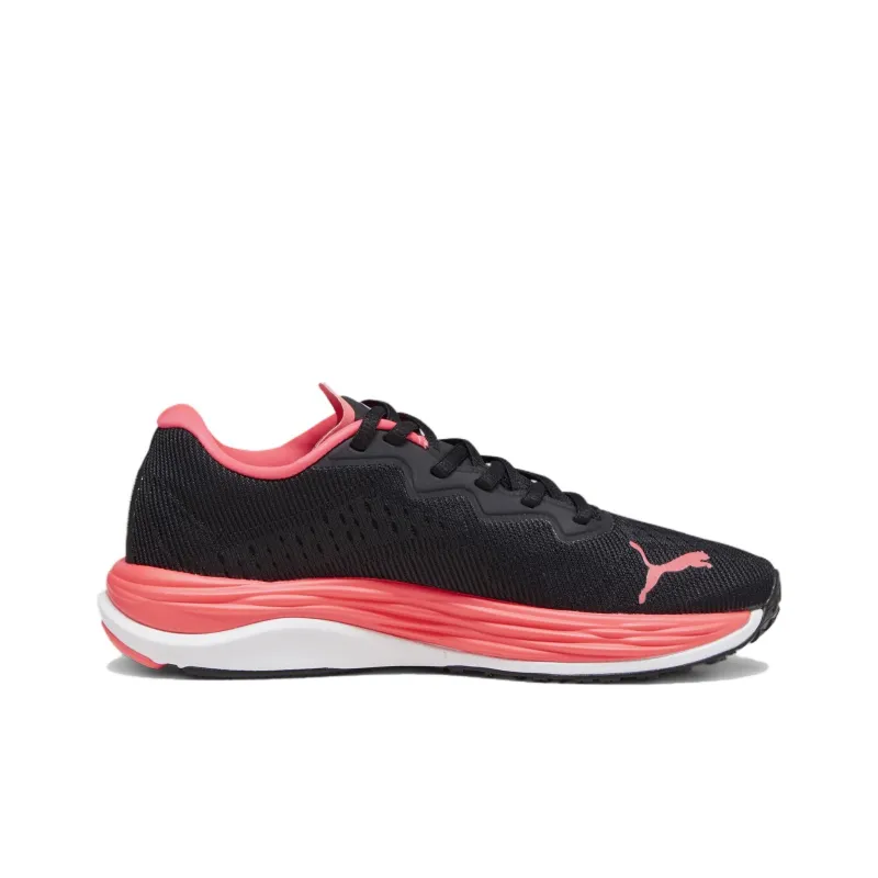 PUMA Velocity Nitro 2 Cushioning Slip Resistant Low Top Running Shoes Women's Black Pink-1