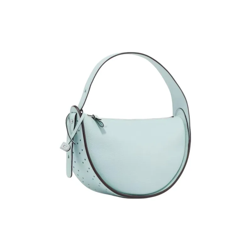 Delvau Mozart Grain Calfskin Shoulder Bag Crossbody Bag Handbag Women's Celadon Green-1