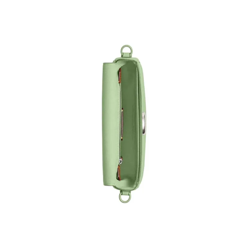 COACH Cow Leather Saddle Bag Handbag Shoulder Bag Crossbody Bag Medium Size Women's Light Pistachio Color-2