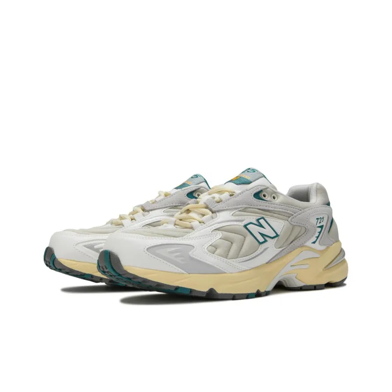 New Balance NB 725 Shock Absorbers With Slip Resistant Features Low Top Running Shoes Unisex White Green-2