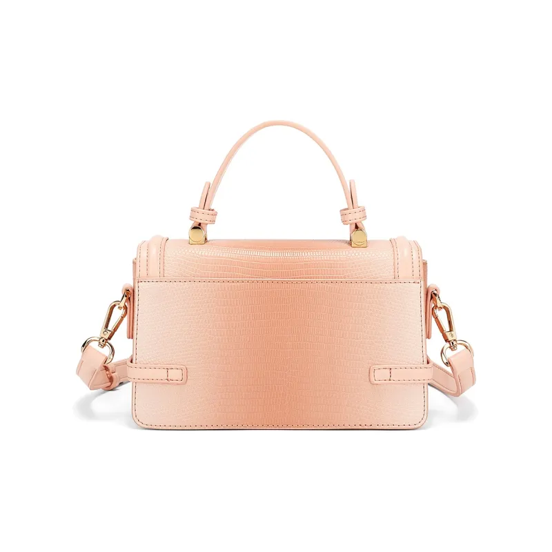 MEXICAN Polyurethane Shoulder Bag, Kelly Bag, Crossbody Bag, Handbag Regular Women's Cherry Blossom Pink-2