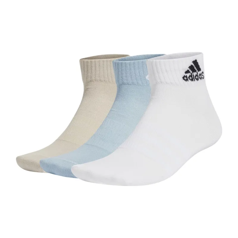 Adidas Ankle Socks Unisex 3 Pack White/Blue/Light Gray-0