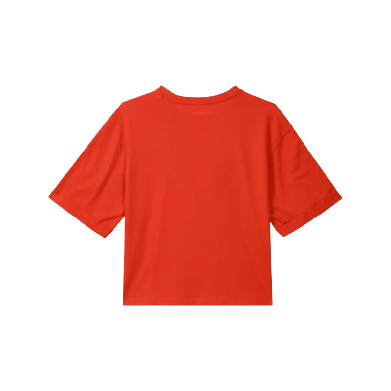 Adidas Neo x My King Mansleep Adidas Neo CNY Collection Drop Shoulder Sleeve T Shirt Women's Red-1