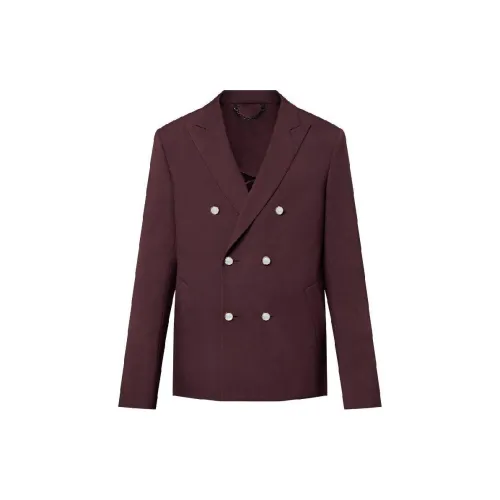 LOUIS VUITTON Business Suits Men Burgundy