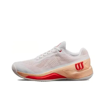 Wilson Rush Pro Abrasion Resistant Low Top Tennis Shoes Women's White Pink
