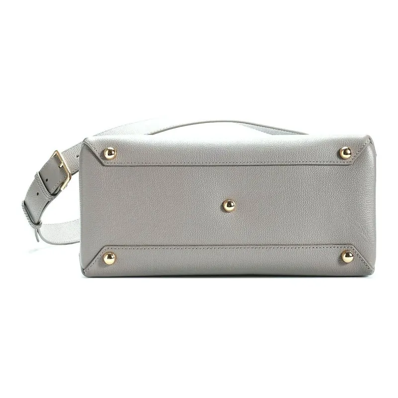 Burberry Cow Leather Shoulder Bag Crossbody Bag Handbag Women's Gray-5