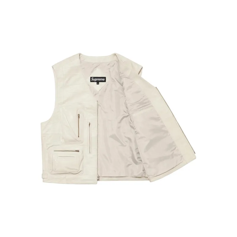 Supreme Patchwork Leather Cargo Vest-6
